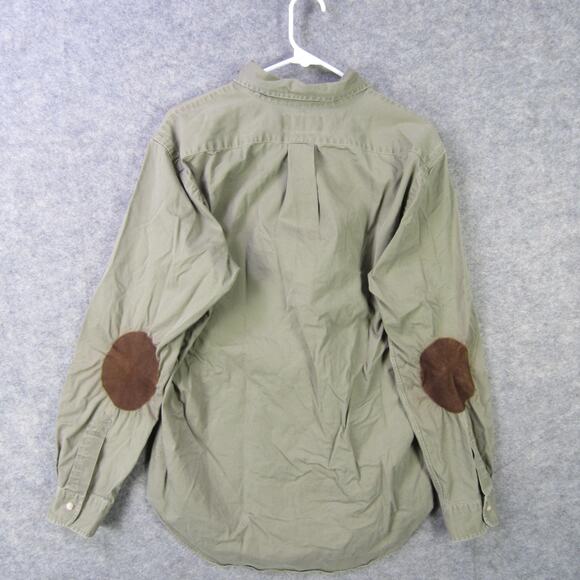 Ralph Lauren Shirt Mens Medium Green Classic Fit Button Down Elbow Patch Preppy - Picture 8 of 9